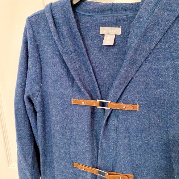 Lightweight hooded wool sweater coat - Picture 2 of 7